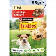 Корм влажный FRISKIES by Purina Adult кусочки в соусе с говядиной и картофелем 85 г