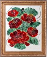 Картина фьюзинг Маки красные 50x60 см