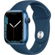 Смарт-часы Apple Watch Series 7 GPS 41mm blue Aluminium Case with Abyss Blue Sport Band (MKN13UL/A)