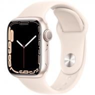 Смарт-часы Apple Watch Series 7 GPS 41mm starlight Aluminium Case with Starlight Sport Band (MKMY3UL/A)