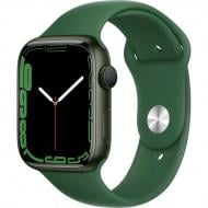Смарт-годинник Apple Watch Series 7 GPS 45mm green Aluminium Case with Clover Sport Band (MKN73UL/A)