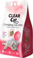 Наполнитель бентонитовый CLEAR CAT с запахом детской присыпки мелкий 5 кг
