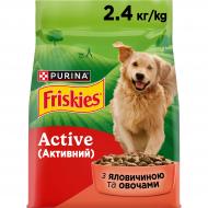Корм сухой FRISKIES by Purina Active для взрослых собак с повышенной активностью с говядиной 2,4 кг