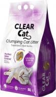 Наповнювач бентонітовий CLEAR CAT із запахом лаванда 5 кг