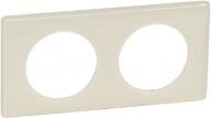 Рамка двухместная Legrand Celiane универсальная слоновая кость глянец 66622
