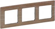 Рамка тримісна Legrand Life універсальна дерево світле 754183