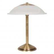 ВІТРИНА! Настільна лампа офісна Фабрика Світла 2x40 Вт G9 антична латунь ННБ 140-2х40-024