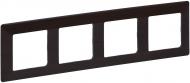 Рамка чотиримісна Legrand Life універсальна темне дерево 754174