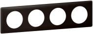 Рамка четырехместная Legrand Celiane универсальная черный перкаль 66744
