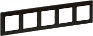 Рамка п'ятимісна Legrand Life універсальна темне дерево 754175