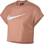 Футболка Nike W NSW SWSH TOP CROP SS AR3064-605 р.M кораловий