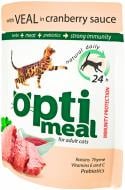 Корм Optimeal с телятиной в клюквенном соусе 85 г