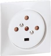 Розетка силовая с заземлением 3К+З+Н 20А белый 55427 Розетка силовая с заземлением 3К+З+Н 20А белый 55427