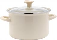 Кастрюля с крышкой Emalia Olkusz Prima 2,6 л бежевая 2G18E274