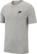 Футболка Nike M NSW CLUB TEE AR4997-064 р.S сірий