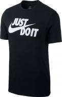 Футболка Nike M NSW TEE JUST DO IT SWOOSH AR5006-011 р.S черный