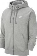 Джемпер Nike M NSW CLUB HOODIE FZ FT BV2648-063 р. S серый