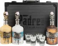 Набор текилы Padre Azul три бутылки Case Blanco + Reposado + Anejo + Shots, 2.1 л 40%