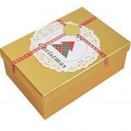 Коробка подарочная Золотая Merry Christmas 21х14х8 см 1103364602