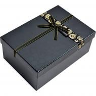 Коробка подарочная Черная "Glossy Bubbles" 19x12x6.5см 1235152221