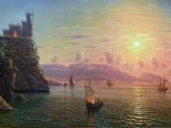 Репродукция Крым Ласточкино Гнездо 80x107 см RozenfeldArt RZF-364