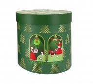 Коробка подарочная Зеленая с рисунком 18x18x17см 270352983