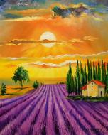 Набір зі стразами на підрамнику Лавандове поле на заході сонця худож. Дар 40x50 GoToArt Набір зі стразами на підрамнику Лавандове поле на заході сонця худож. Дар 40x50 GoToArt