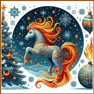 Серветки столові Luxy Вогняний кінь 33х33 см 18 шт.