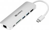 Док-станція Sandberg USB-C Dock HDMI+LAN+SD+USB 61W Док-станція Sandberg USB-C Dock HDMI+LAN+SD+USB 61W