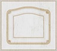 Фасад для кухни Грейд Белая текстура супермат №205 патина золото 355x396 Римини