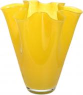 Ваза скляна Гутняр Тюльпан 30 см жовта