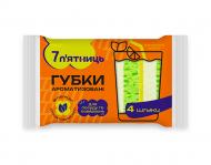 Губка для посуды 7 п'ятниць Пятничный мохито ароматизированые 4 шт.