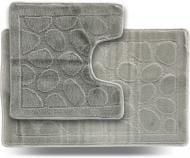 Набор ковриков Dariana Little 45x71 + 45x43 Камни серый