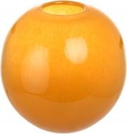 Ваза стеклянная Гутняр Шар 20 см желтая