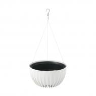 Кашпо підвісне пластик MIRA BOWL 30х16 см круглий білий матовий 6,3 л Lamela (9059751)