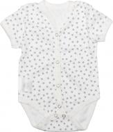 Боди унисекс Bambinelli с коротким рукавом серая звездочка р.56 белый с рисунком