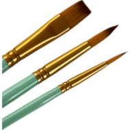 Набір професійних пензликів нейлонових 3 шт. BR301 Brushme