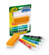 Набор фломастеров для сухого стирания со щеткой (washable) Crayola