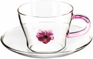 Чашка с блюдцем Цветок сакуры 150 мл FH-3431P-PF Чайна країна