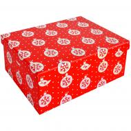 Коробка подарочная Красная "Снежинка" 19x13x7.5 см 1110253211