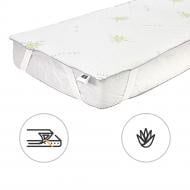 Наматрасник MirSon №1027 Alberto Bamboo Aloe Vera обычный с резинкой по углам 26х120x200 см