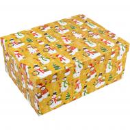 Коробка подарочная Горчичная "Holiday Snowman" 31x23x13.5 см 111028307