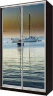 Шкаф-купе Сити24 Doros 1400x600x2400 мм венге двери стекло море