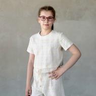 Блуза Эдельвика р.134 салатовый с розовым 220-25/11