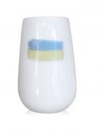 Ваза керамічна Eterna 707-17 17 см біла з прапором 707-17 біла з прапором