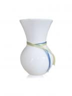 Ваза керамічна Eterna CN 102-19 19 см біла зі стрічкою 102-19 біла з стрічкою