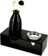 Набір предметів ваза и подсвечник SD002 18 см чорний 0311014