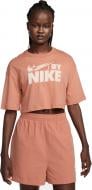 Футболка Nike NS CROP TEE GLS FZ4635-212 р.XL коричневый