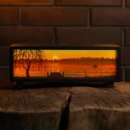 Декор-панорама Wood Posters Рыбалка, черный