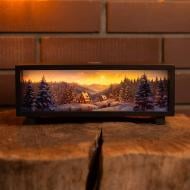 Декор-панорама Wood Posters Зимние Карпаты, черный